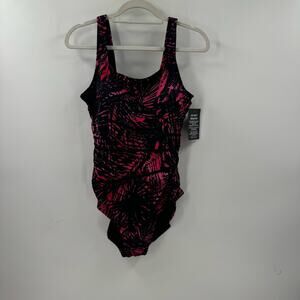NWT Swimsuits for all pink and black one piece swimsuit